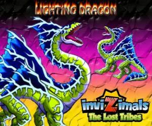 Puzzle Lightning Dragon. Invizimals The Lost Tribes. Το δράκος invizimal κυριαρχεί η δύναμη των αστραπές και κεραυνούς